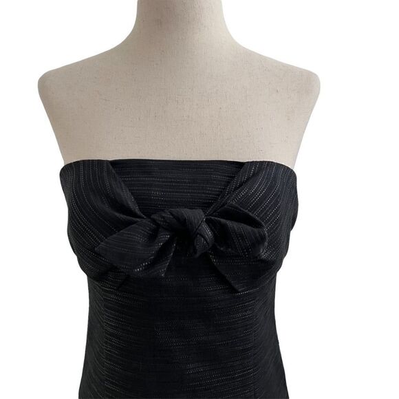 Trina Turk Black Strapless Dress w/ Front Bow Size 2 - Picture 3 of 8